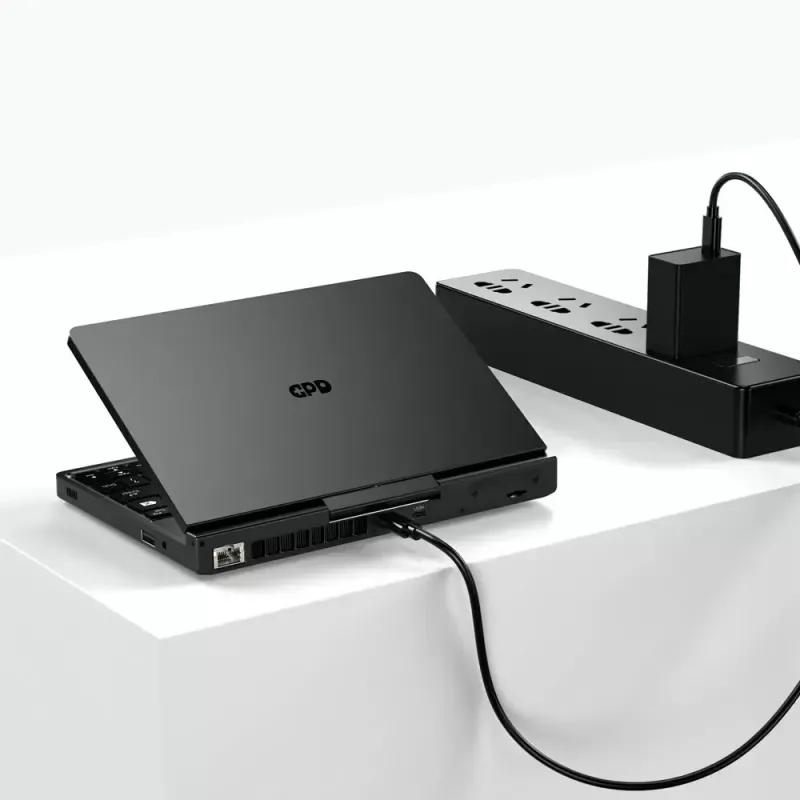 GPD Pocket 4 Portátil — AMD Ryzen 7 8840U, 8 polegadas WQXGA 2560×1600 144Hz Touch, 16GB DDR5, 1TB NVMe, Radeon 780M, Windows 11, LAN, FPR, Grafite