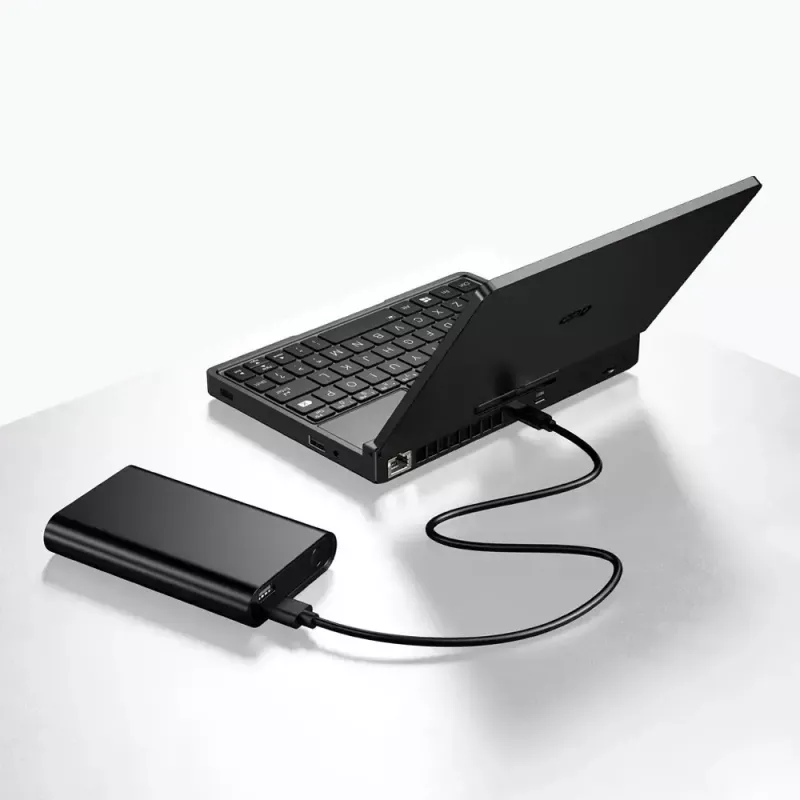 GPD Pocket 4 Portátil — AMD Ryzen 7 8840U, 8 polegadas WQXGA 2560×1600 144Hz Touch, 16GB DDR5, 1TB NVMe, Radeon 780M, Windows 11, LAN, FPR, Grafite