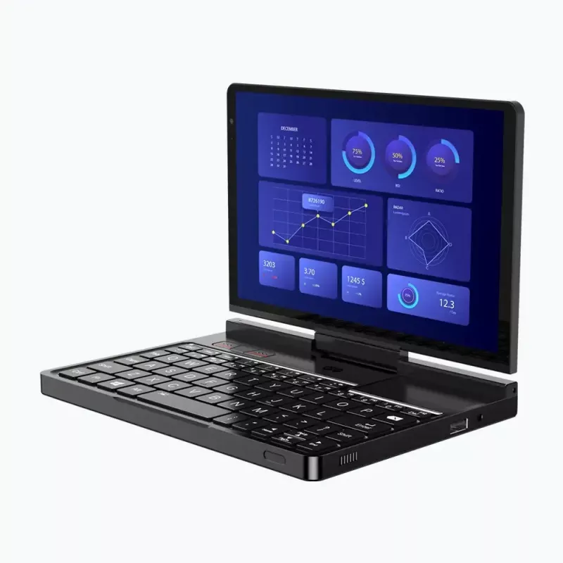 GPD Pocket 4 Portátil — AMD Ryzen 7 8840U, 8 polegadas WQXGA 2560×1600 144Hz Touch, 16GB DDR5, 1TB NVMe, Radeon 780M, Windows 11, LAN, FPR, Grafite