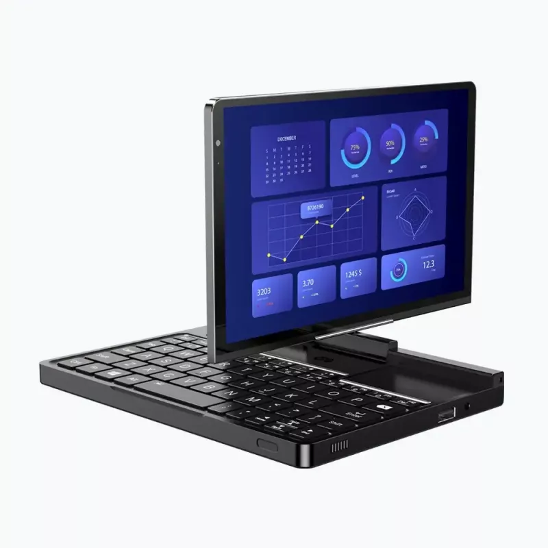 GPD Pocket 4 Portátil — AMD Ryzen 7 8840U, 8 polegadas WQXGA 2560×1600 144Hz Touch, 16GB DDR5, 1TB NVMe, Radeon 780M, Windows 11, LAN, FPR, Grafite