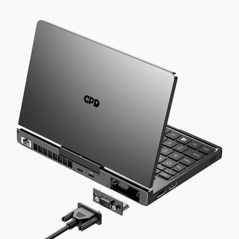 GPD Pocket 4 Portátil — AMD Ryzen 7 8840U, 8 polegadas WQXGA 2560×1600 144Hz Touch, 16GB DDR5, 1TB NVMe, Radeon 780M, Windows 11, LAN, FPR, Grafite