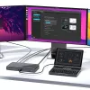 GPD Pocket 4 Portátil — AMD Ryzen 7 8840U, 8 polegadas WQXGA 2560×1600 144Hz Touch, 16GB DDR5, 1TB NVMe, Radeon 780M, Windows 11, LAN, FPR, Grafite