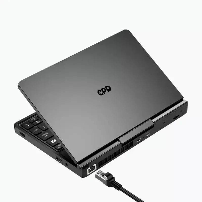 GPD Pocket 4 Portátil — AMD Ryzen 7 8840U, 8 polegadas WQXGA 2560×1600 144Hz Touch, 16GB DDR5, 1TB NVMe, Radeon 780M, Windows 11, LAN, FPR, Grafite