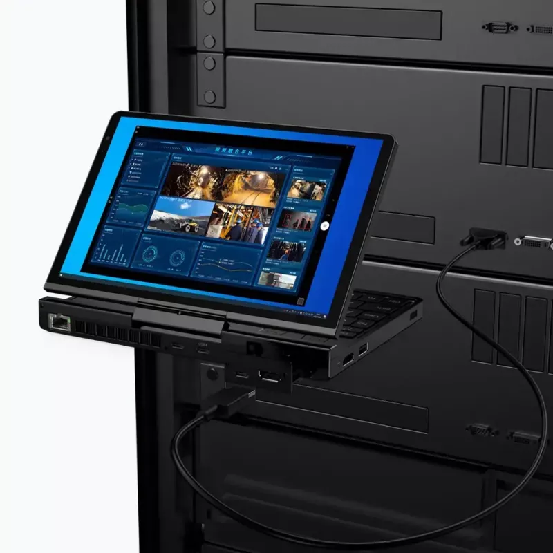 GPD Pocket 4 Portátil — AMD Ryzen 7 8840U, 8 polegadas WQXGA 2560×1600 144Hz Touch, 16GB DDR5, 1TB NVMe, Radeon 780M, Windows 11, LAN, FPR, Grafite
