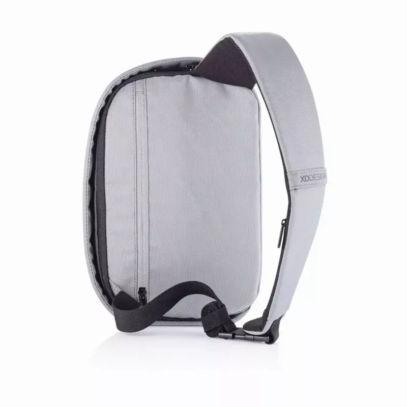 Mochila antifurto XDDESIGN Bobby Sling cinzenta — leve, repelente à água, transportável como bolsa de ombro