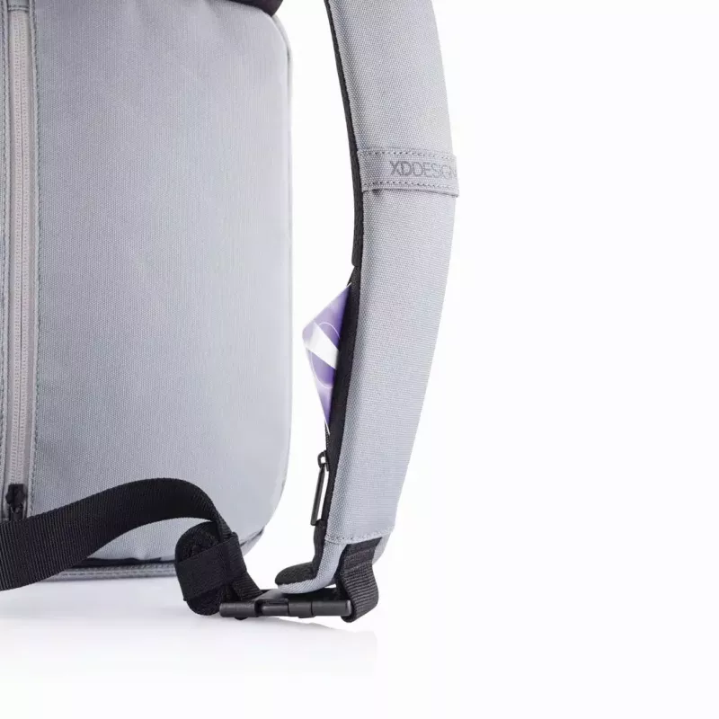 Mochila antifurto XDDESIGN Bobby Sling cinzenta — leve, repelente à água, transportável como bolsa de ombro