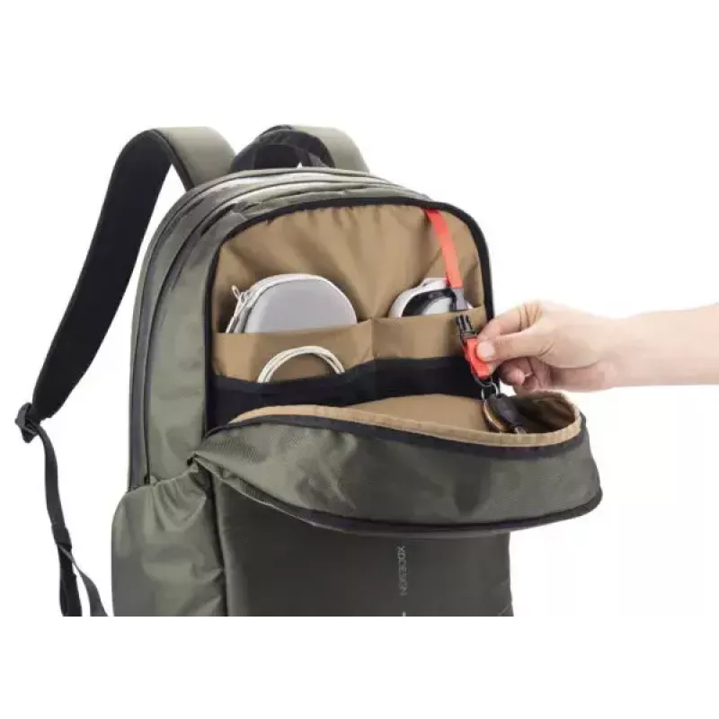 Mochila de viagem XD-Design Bobby Explore verde em polietileno tereftalato PET