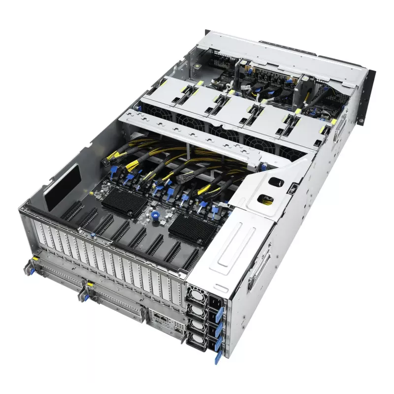 Servidor em rack ASUS ESC8000A-E13P (4U) — LGA 6096, AMD EPYC, até 3 TB DDR5, 24 DIMM, fonte de alimentação 3200W, 10GbE