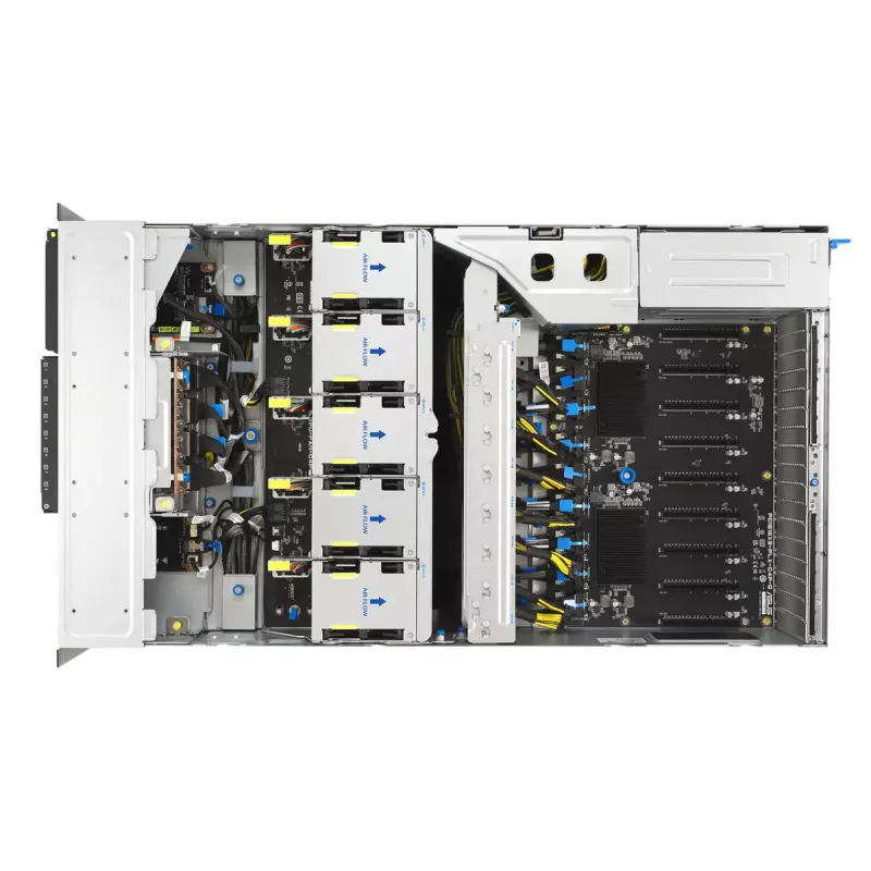 Servidor em rack ASUS ESC8000A-E13P (4U) — LGA 6096, AMD EPYC, até 3 TB DDR5, 24 DIMM, fonte de alimentação 3200W, 10GbE