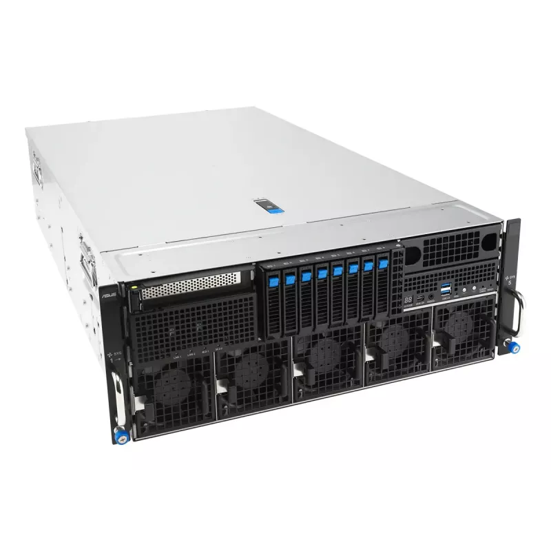 Servidor em rack ASUS ESC8000A-E13P (4U) — LGA 6096, AMD EPYC, até 3 TB DDR5, 24 DIMM, fonte de alimentação 3200W, 10GbE
