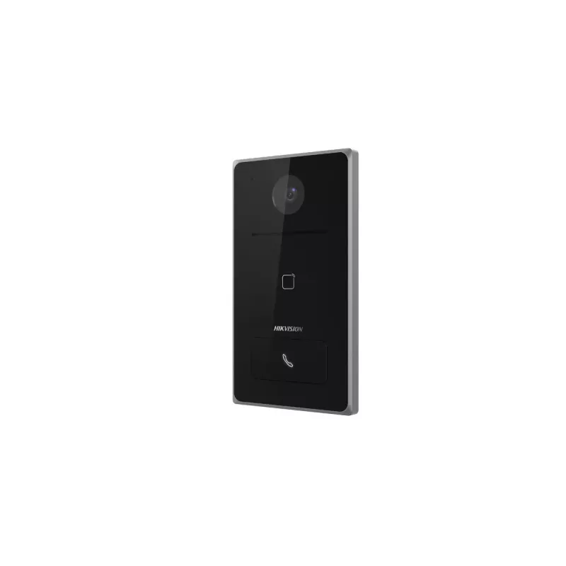 Intercomunicador de vídeo Hikvision DS-KV6133-ME1, 2 MP, 1920×1080, 129° HF, visão noturna IR 2,5 m, IP65, preto