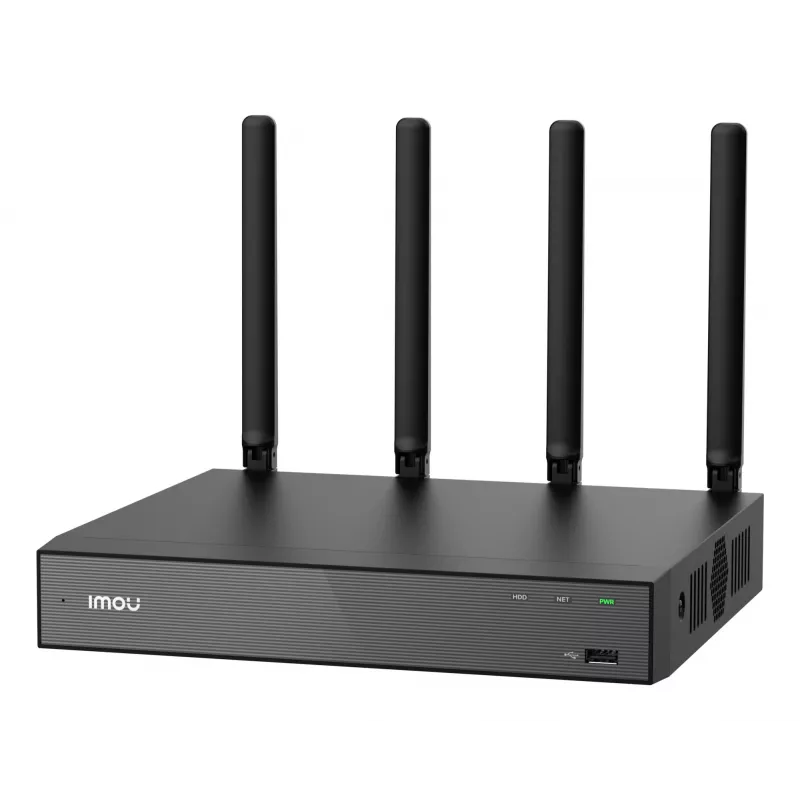 Gravador de vídeo em rede IMOU N110W - NVR Wi-Fi 6 de 10 canais, máx. 2592x1944, Wi-Fi dual band, disco rígido SATA até 16 TB, Ethernet 10/100, preto