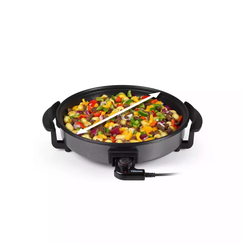 Frigideira de grelhar Tristar PZ-2963 multifuncional redonda preta 30 cm