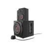Conjunto de altifalantes GENESIS Helium 610BT 2.1, 60 W RMS, Bluetooth, com fios, vermelho/preto, subwoofer compacto