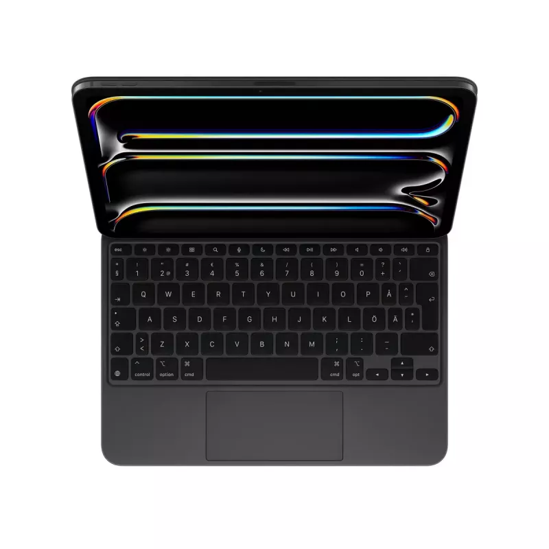 Teclado Apple Magic QWERTY sueco preto sem fios com trackpad