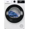 Máquina de secar roupa Gorenje DHNE82 BK040, de livre instalação, carga frontal, bomba de calor, branco, botões, botão rotativo, direita