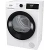 Máquina de secar roupa Gorenje DHNE82 BK040, de livre instalação, carga frontal, bomba de calor, branco, botões, botão rotativo, direita