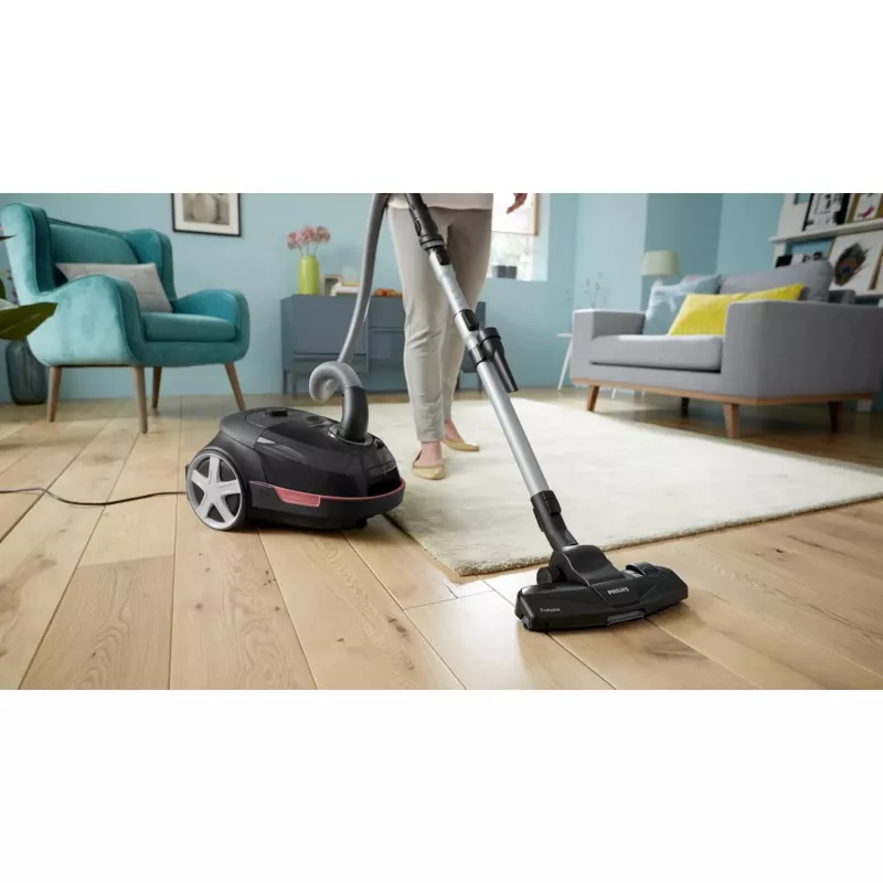 Aspirador com saco Philips 5000 Série XD5123/10 — 900 W, saco de pó 4 L, filtro HEPA e micro, para pavimentos duros e alcatifas