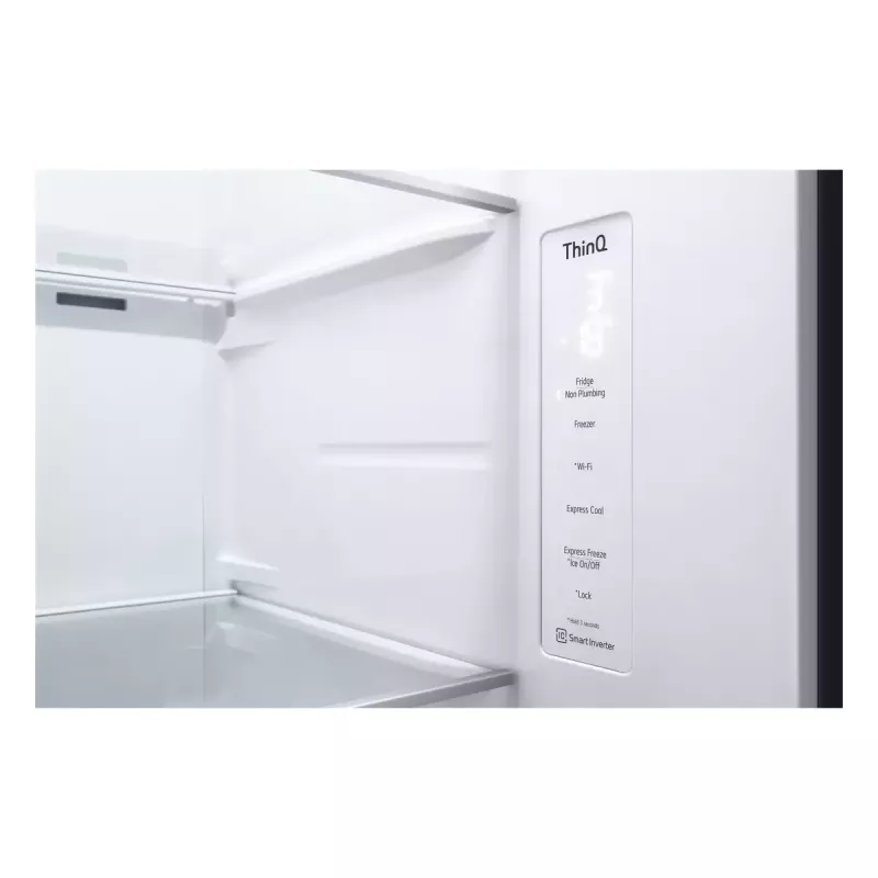 Frigorífico side-by-side LG GSGV81PYLL, 635 L de volume total, compartimento de refrigeração 416 L, compartimento de congelação 219 L, prateado metálico