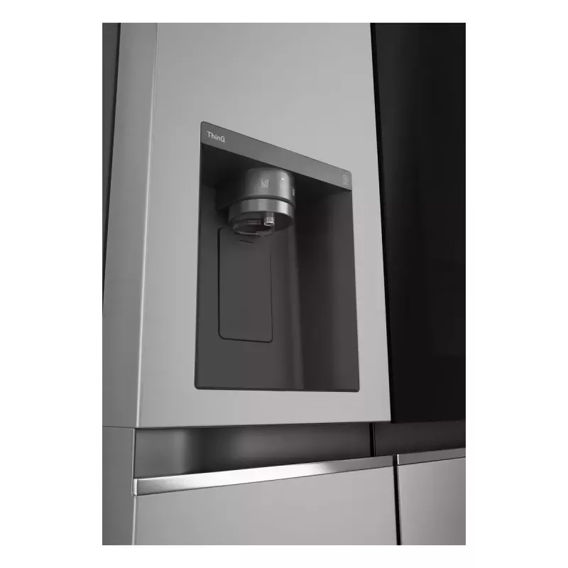 Frigorífico side-by-side LG GSGV81PYLL, 635 L de volume total, compartimento de refrigeração 416 L, compartimento de congelação 219 L, prateado metálico