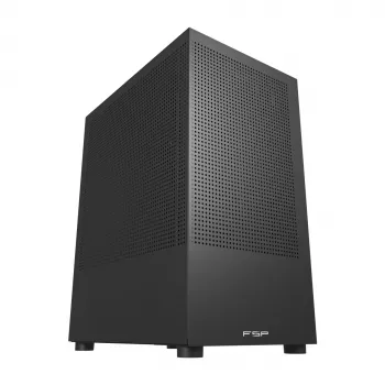 Caixa FSP S110-B Mini-Tower mITX, mATX Preto, Small Form Factor (SFF), PC, Preto, micro ATX, Mini-ITX, Mesh, Metal, 16 cm