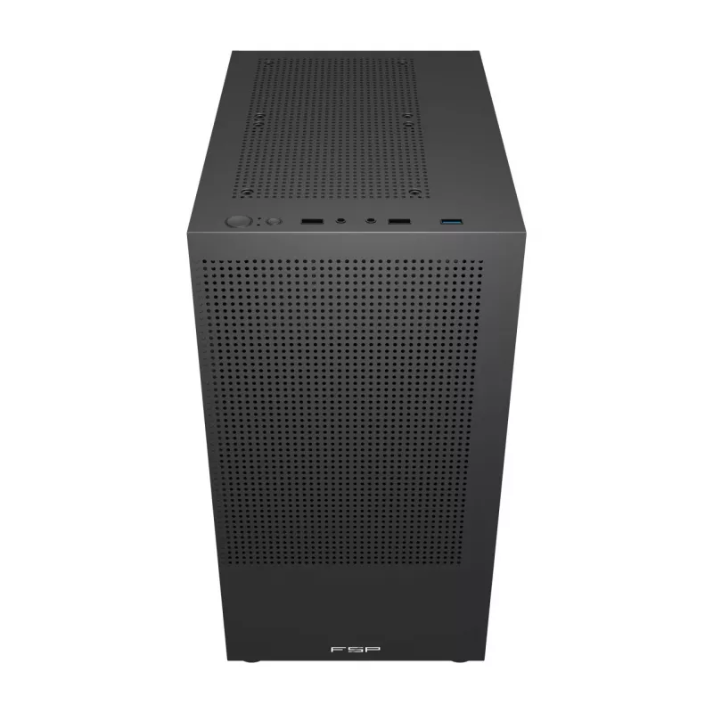 Caixa FSP S110-B Mini-Tower mITX, mATX Preto, Small Form Factor (SFF), PC, Preto, micro ATX, Mini-ITX, Mesh, Metal, 16 cm