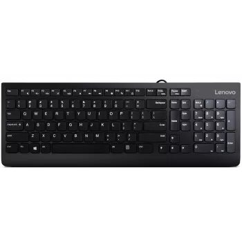 Teclado Lenovo 300 Universal USB QWERTY US English Preto