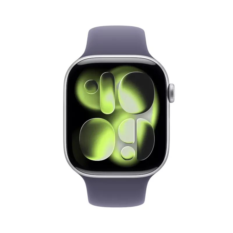 Smartwatch Apple Watch Series 11 GPS 46 mm Caixa de alumínio prateado Pulseira desportiva Lilás Fog