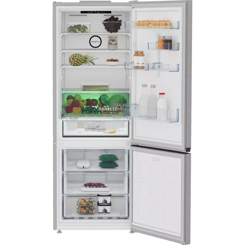 Combinado frigorífico-congelador Beko B3RCNE564HXB Independente 490 L Prateado