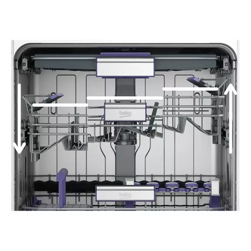 Máquina de lavar loiça independente BEKO DEN48530X, 15 conjuntos de louça, 8 programas, 44 dB, 598×850×600 mm