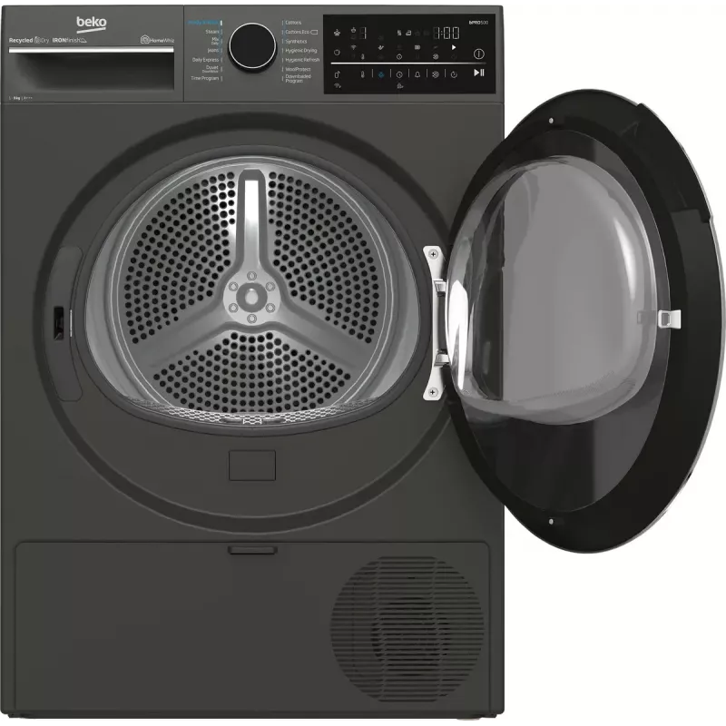 Máquina de secar roupa BEKO B5T89243M — independente, carga frontal, bomba de calor, 9 kg, Preto, 598×672×846 mm