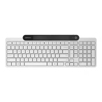 Teclado Bluetooth sem fios Lenovo 800 — layout inglês dos EUA, auto-carregável, branco