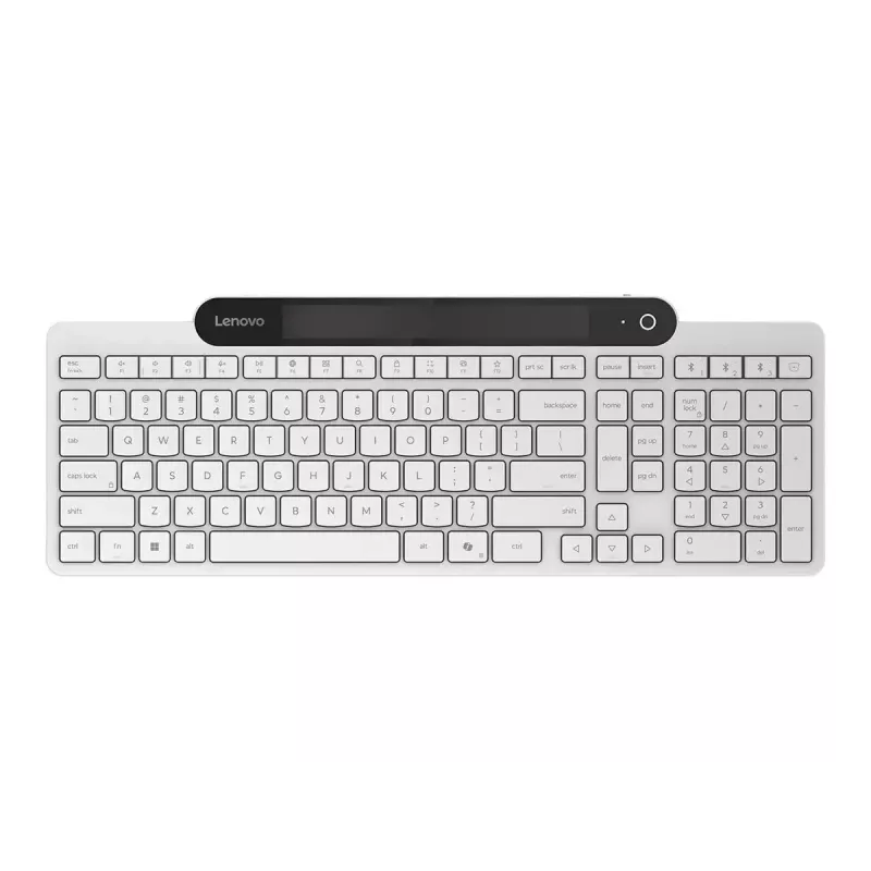 Teclado Bluetooth sem fios Lenovo 800 — layout inglês dos EUA, auto-carregável, branco