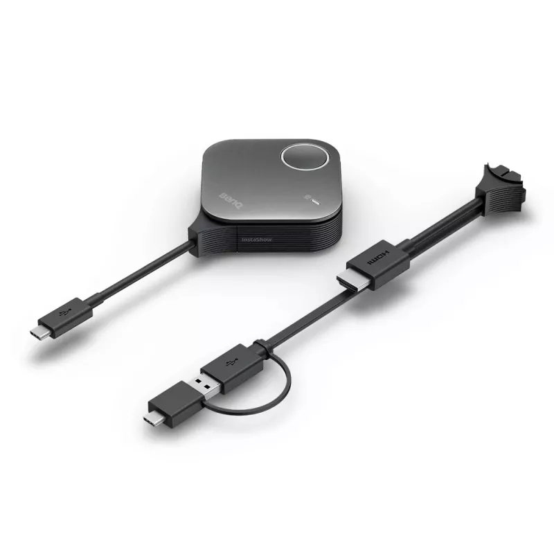 Sistema de apresentação sem fios BenQ InstaShow VS25 HDMI Desktop, Wi‑Fi 6, até 2400 Mbps, antena externa, preto