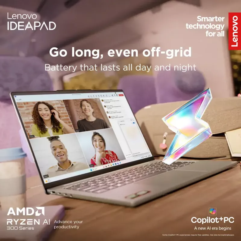 Portátil Lenovo IdeaPad Slim 5 — Ryzen 7 7735HS, 14 polegadas WUXGA IPS 300 Nits, 16 GB RAM, 1 TB SSD, AMD Radeon 680M, leitor de cartões microSD, Windows 11 Home