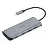 Targus Dock móvel de vídeo duplo com 140W EPR Pass-Thru, com fios, USB 3.2 Gen 2 (3.1 Gen 2) Type-C, 140 W, 1000 Mbit/s, cinzento, 10 Gbit/s