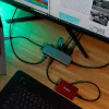 Targus Dock móvel de vídeo duplo com 140W EPR Pass-Thru, com fios, USB 3.2 Gen 2 (3.1 Gen 2) Type-C, 140 W, 1000 Mbit/s, cinzento, 10 Gbit/s