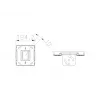 Placa de teto Multibrackets M Pro Series Preto Plástico Aço 165 mm