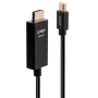 Cabo ativo Mini-DisplayPort para HDMI Lindy 0,5 m com HDR, 0,5 m, Mini DisplayPort, HDMI, macho, macho, Direito