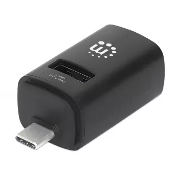 Hub USB-C 3 portas Manhattan, ULTRA COMPACTO, 3 portas USB-A (1x 5 Gbps USB 3.2 Gen1 aka USB 3.0, 3 x 480 Mbps USB 2.0), alimentado por USB (não requer fonte de alimentação externa)