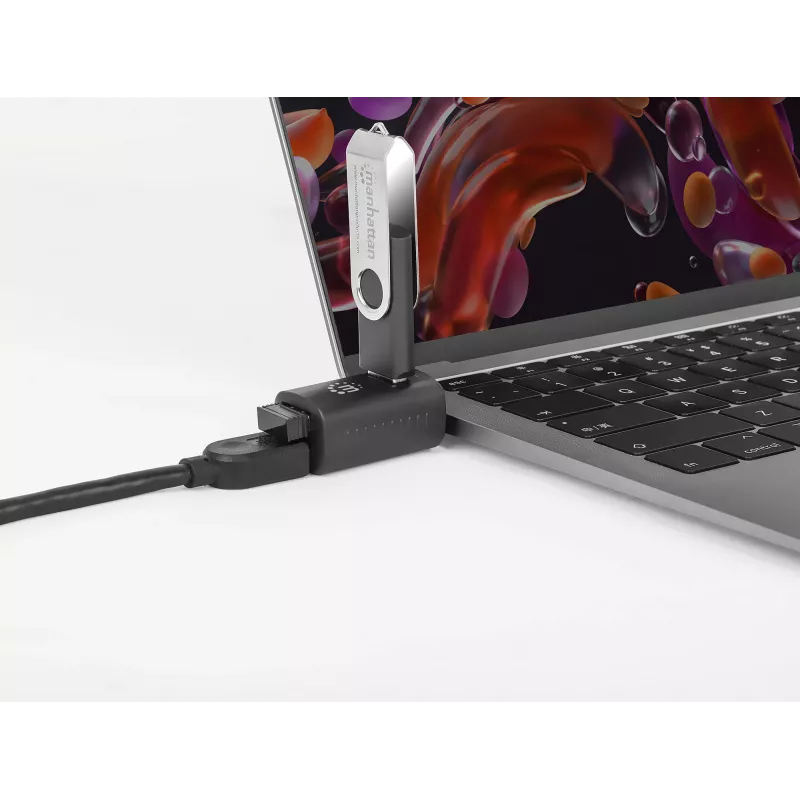 Hub USB-C 3 portas Manhattan, ULTRA COMPACTO, 3 portas USB-A (1x 5 Gbps USB 3.2 Gen1 aka USB 3.0, 3 x 480 Mbps USB 2.0), alimentado por USB (não requer fonte de alimentação externa)