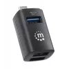 Hub USB-C 3 portas Manhattan, ULTRA COMPACTO, 3 portas USB-A (1x 5 Gbps USB 3.2 Gen1 aka USB 3.0, 3 x 480 Mbps USB 2.0), alimentado por USB (não requer fonte de alimentação externa)