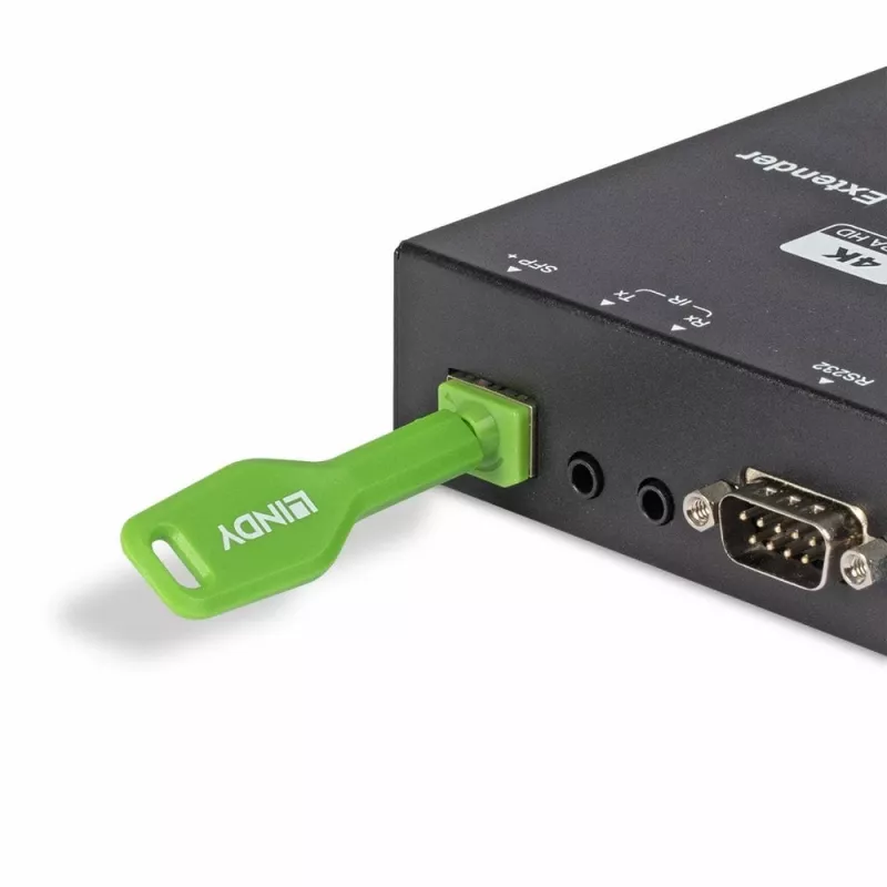 Chave de bloqueio de porta SFP Lindy, verde, chave de bloqueio de porta, SFP, verde, acrilonitrilo-butadieno-estireno (ABS), 1 unid., saco de plástico