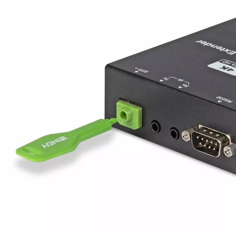Chave de bloqueio de porta SFP Lindy, verde, chave de bloqueio de porta, SFP, verde, acrilonitrilo-butadieno-estireno (ABS), 1 unid., saco de plástico