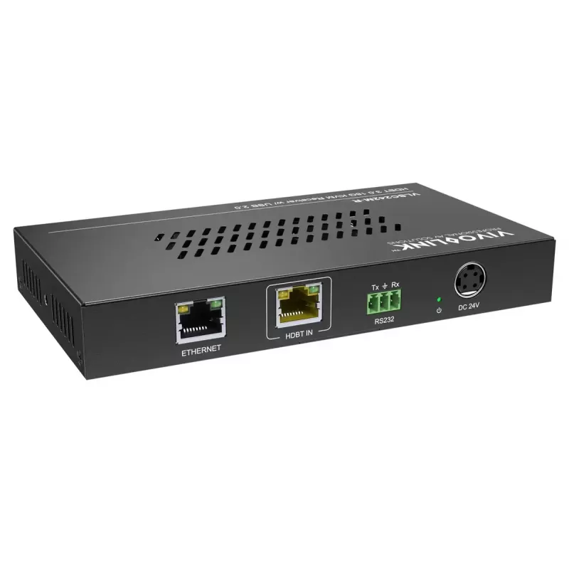 Escalador de vídeo Vivolink VLSC242M, caixa metálica, HDCP 1.4/2.2, AC 110–230V, 250×200×44 mm