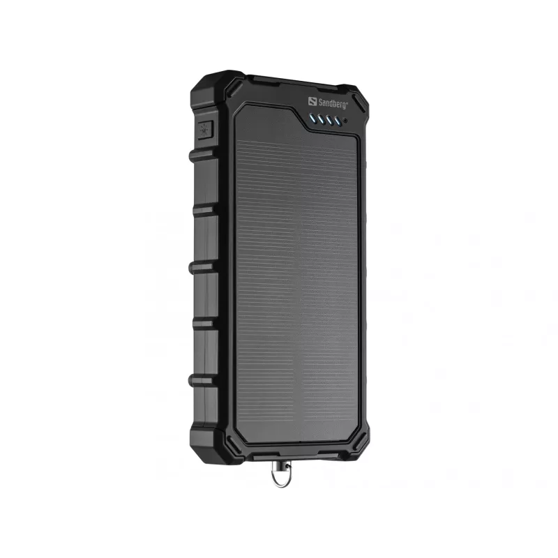 Powerbank solar Sandberg CampLED 10000, 10000 mAh, Programmable Power Supply (PPS), 3,7 V, 15 W, preto
