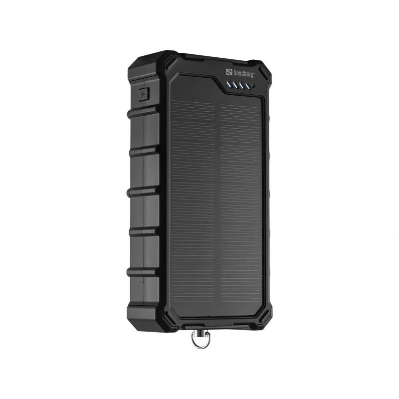Powerbank solar Sandberg CampLED 20000, 20000 mAh, Programmable Power Supply (PPS), 3,7 V, 15 W, preto