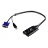 Cabo adaptador KVM ATEN USB - VGA para Cat5e/6 (módulo CPU), USB, USB, VGA, preto, azul, metálico, RJ-45, 1 x RJ-45