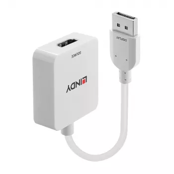 Conversor Lindy HDMI 18G para DisplayPort 1.2, 0,095 m, HDMI Type-A (standard), DisplayPort, conector fêmea, conector macho, reto
