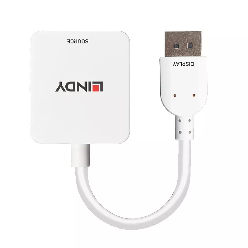 Conversor Lindy HDMI 18G para DisplayPort 1.2, 0,095 m, HDMI Type-A (standard), DisplayPort, conector fêmea, conector macho, reto